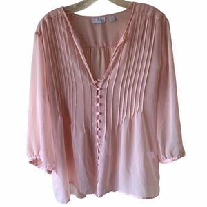 New York & Company | Classic Pink Blouse | L